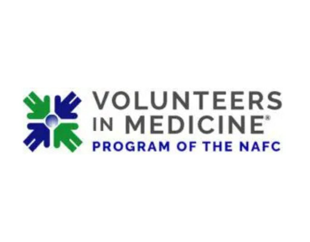 Logo of Volunteers in Medicine Program of the NAF.