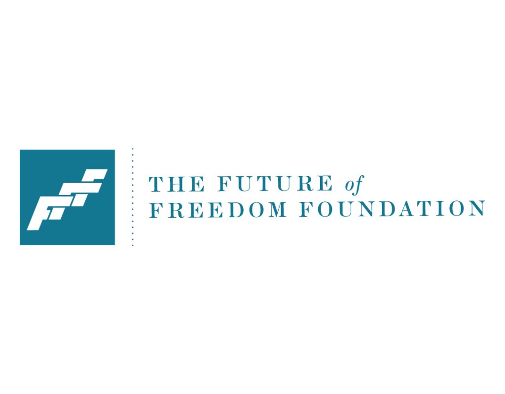 Logo of The Future of Freedom Foundation with blue text and design.