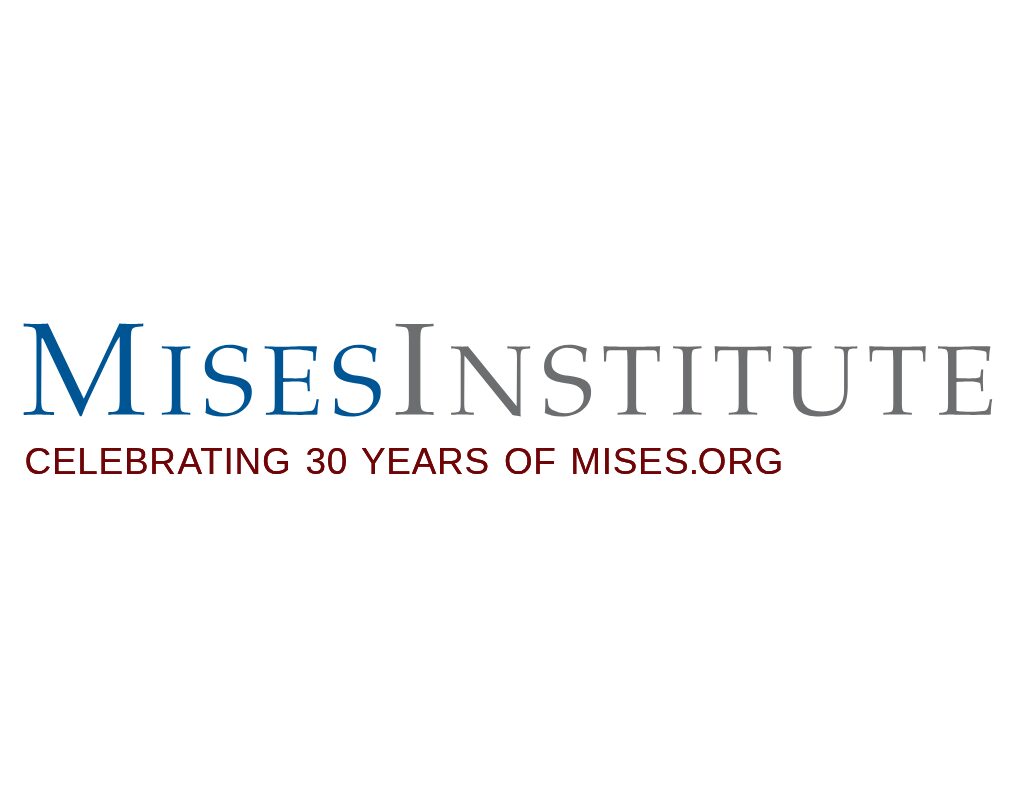 Logo of Mises Institute celebrating 30 years.